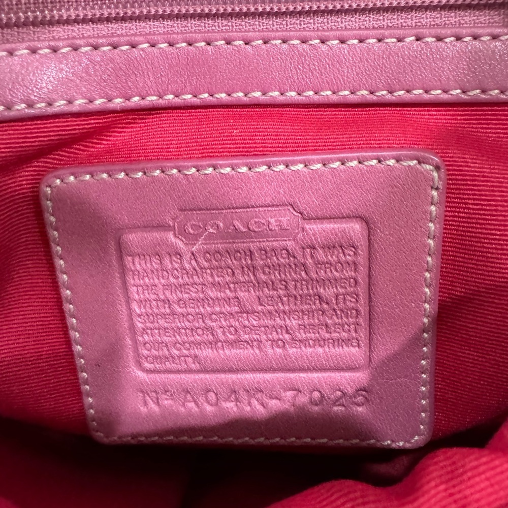 Vintage Coach Pink and Tan Shoulder Bag - Picture 6 of 7